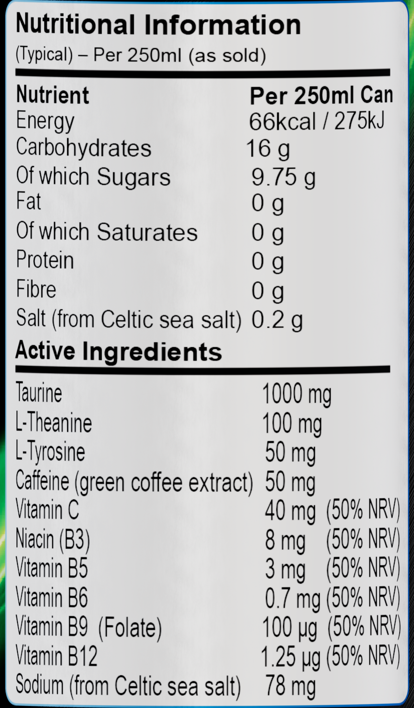 Green Diesel Energy Drink 250ml